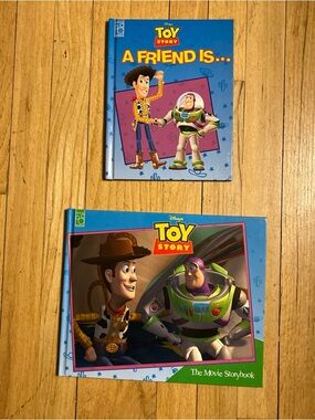 vintage orig Toy Story (2)hard cover books- A Friend Is and The Movie Storybook